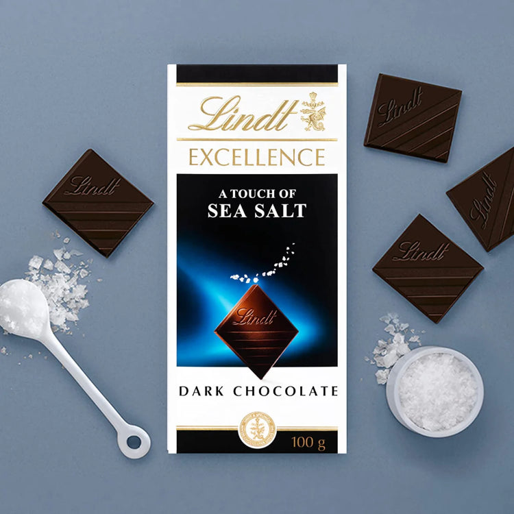 Lindt Excellence A Touch of Sea Salt Dark Chocolate Bar 100g