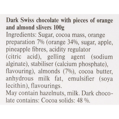 Lindt Excellence Orange Intense Bar 100g