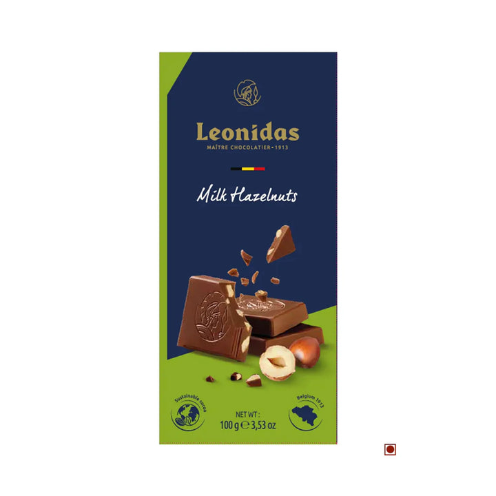 Leonidas Milk 30% Hazelnuts Bar 100g