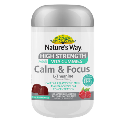 Nature's Way High Strength Adult Vita Gummies Calm & Focus L-Theanine 50s