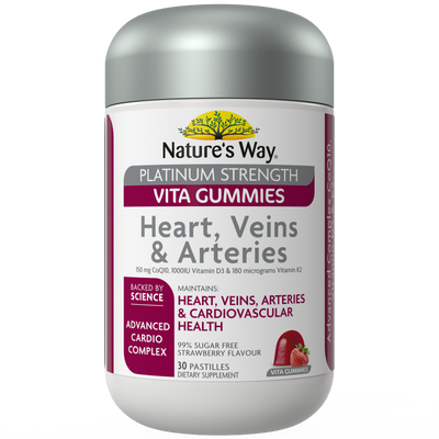 Nature's Way Platinum Strength Vita Gummies Heart, Veins & Arteries