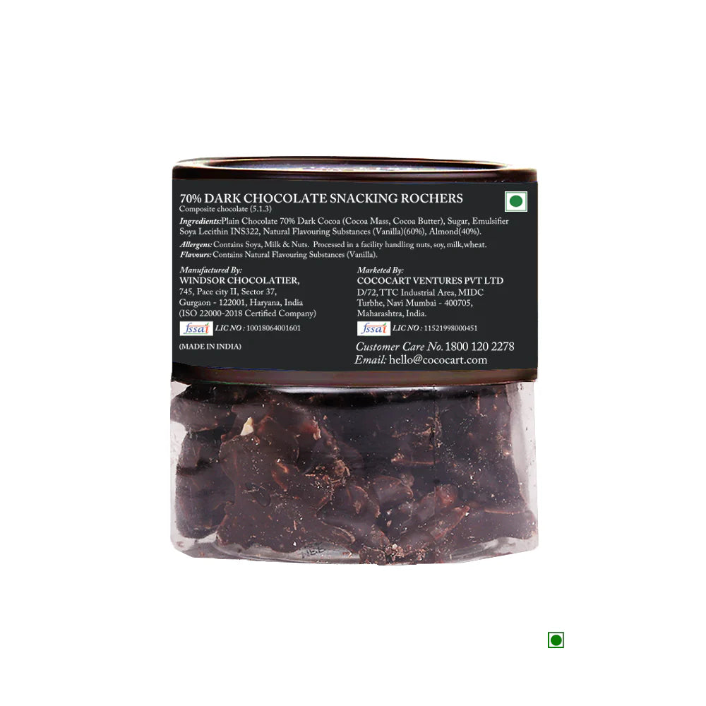Rhine Valley 70% Dark Chocolate Snacking Clusters 90g