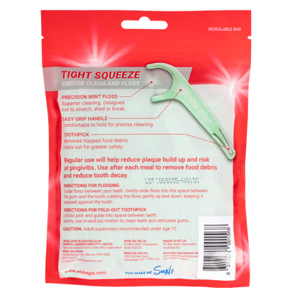 Tight Squeeze Floss Picks Mint 100 Pack
