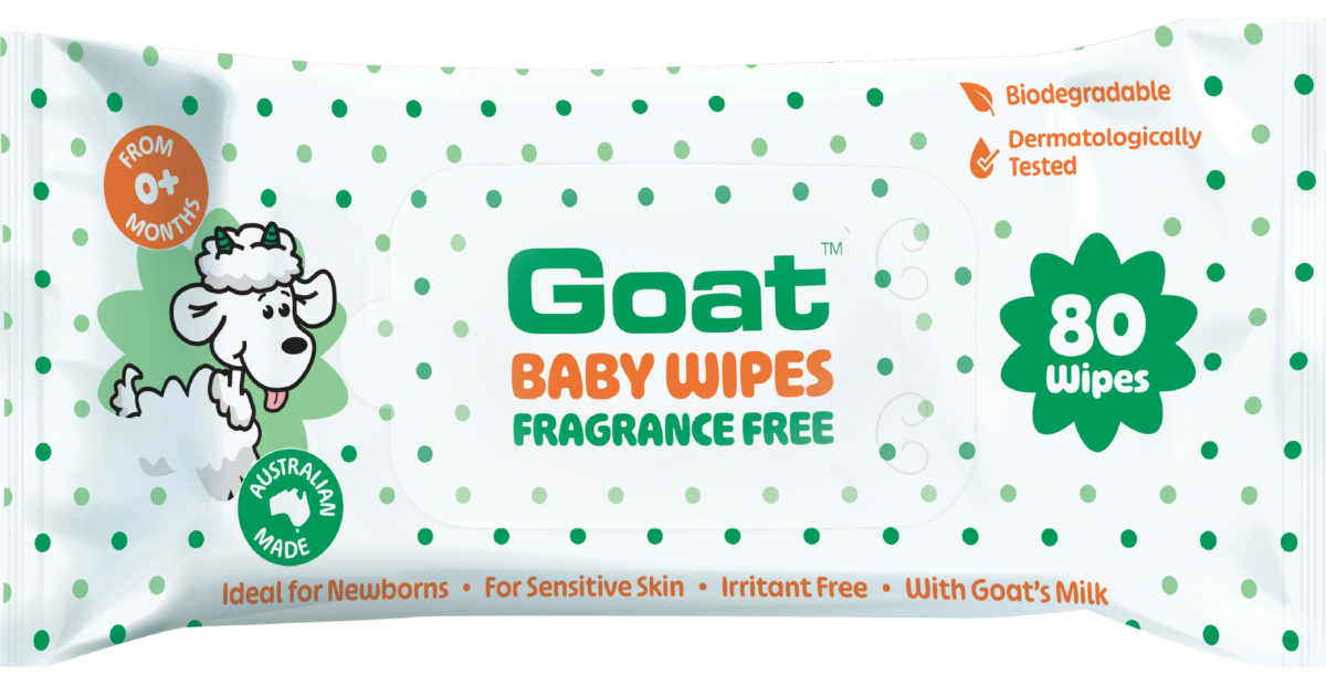 Goat Baby Wipes Fragrance Free 80 pack