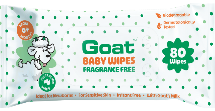 Goat Baby Wipes Fragrance Free 80 pack