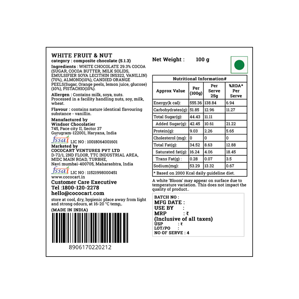 Rhine Valley White Fruit & Nut 100g