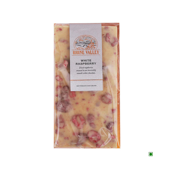 Rhine Valley White Raspberry Bar 100g
