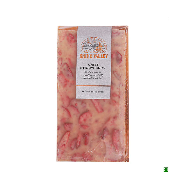 Rhine Valley White Strawberry Bar 100g