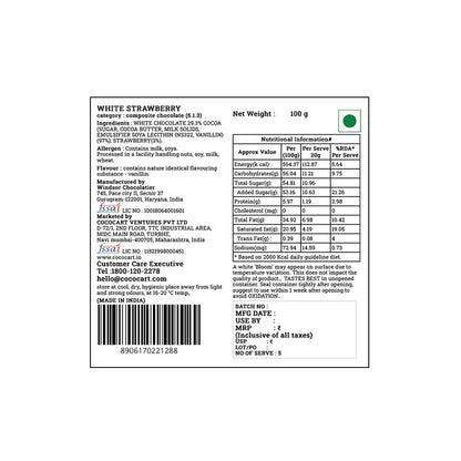 Rhine Valley White Strawberry Bar 100g