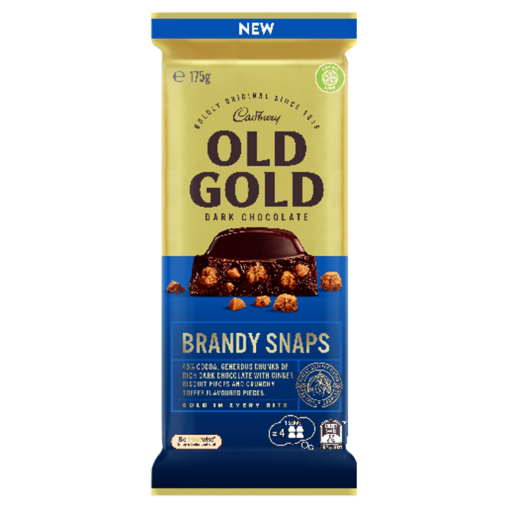 Cadbury Old Gold Brandy Snaps Dark Chocolate Block 175g