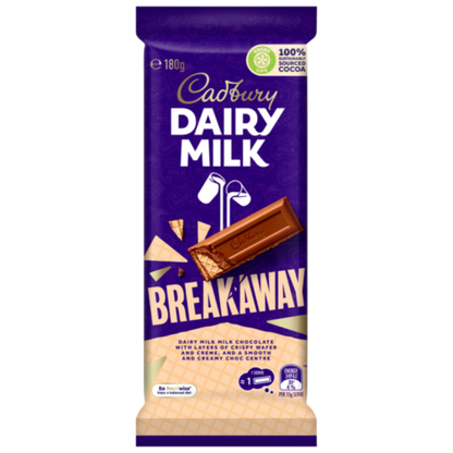 Cadbury Dairy Milk Breakaway Chocolate block 180g