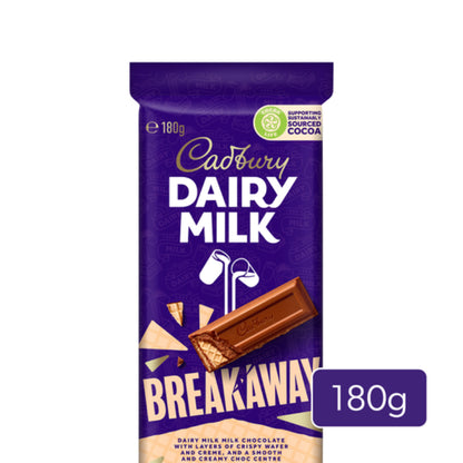 Cadbury Dairy Milk Breakaway Chocolate block 180g