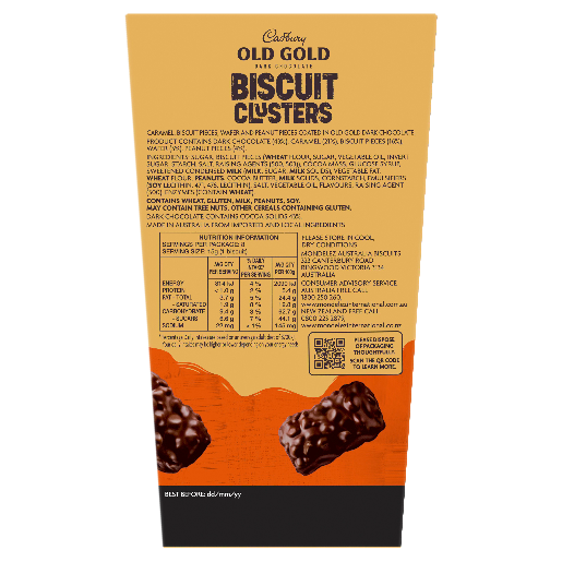 Cadbury Old Gold Chocolate Biscuit Clusters Crunchy Peanut 120g