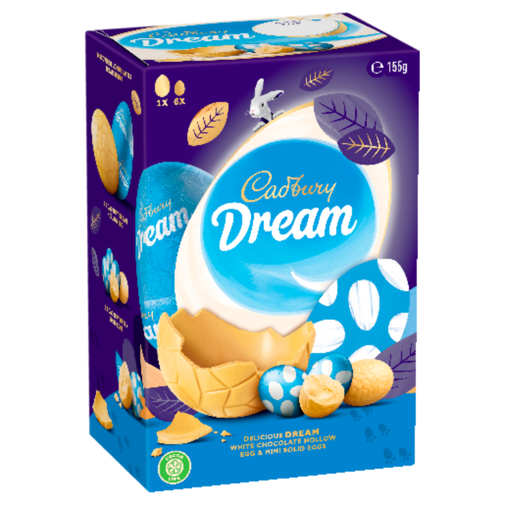 Cadbury Dream White Chocolate Easter Egg Gift Box 155g