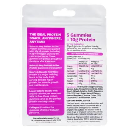 Nature’s Way Instant Active Protein Gummies Berry Citrus 40s