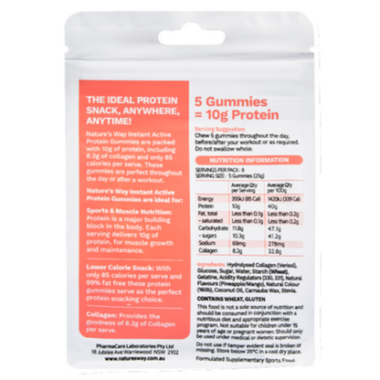 Nature’s Way Instant Active Protein Gummies Tropical 40s