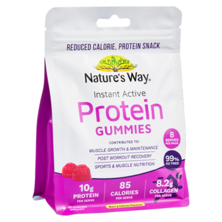 Nature’s Way Instant Active Protein Gummies Berry Citrus 40s