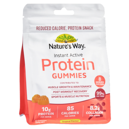 Nature’s Way Instant Active Protein Gummies Tropical 40s