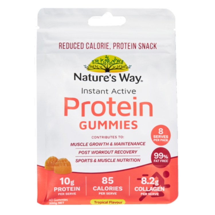 Nature’s Way Instant Active Protein Gummies Tropical 40s