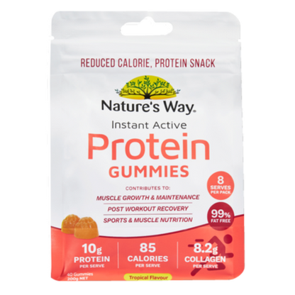 Nature’s Way Instant Active Protein Gummies Tropical 40s