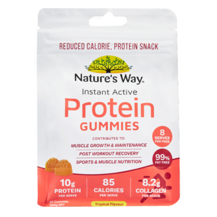 Nature’s Way Instant Active Protein Gummies Tropical 40s