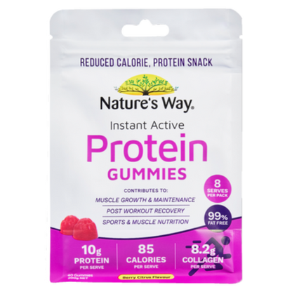 Nature’s Way Instant Active Protein Gummies Berry Citrus 40s
