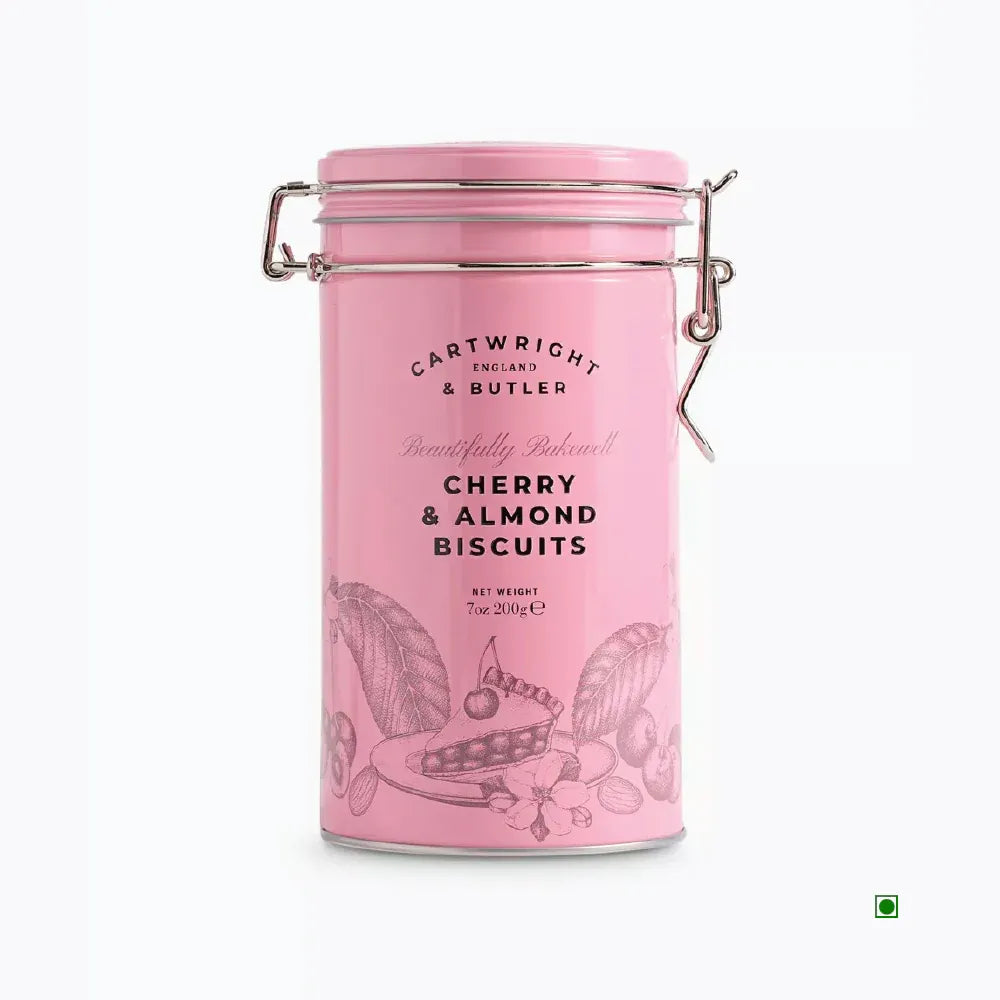 Cartwright & Butler Cherry & Almond Biscuits Tin 200g