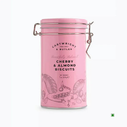 Cartwright & Butler Cherry & Almond Biscuits Tin 200g