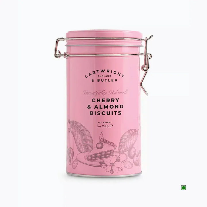 Cartwright & Butler Cherry & Almond Biscuits Tin 200g