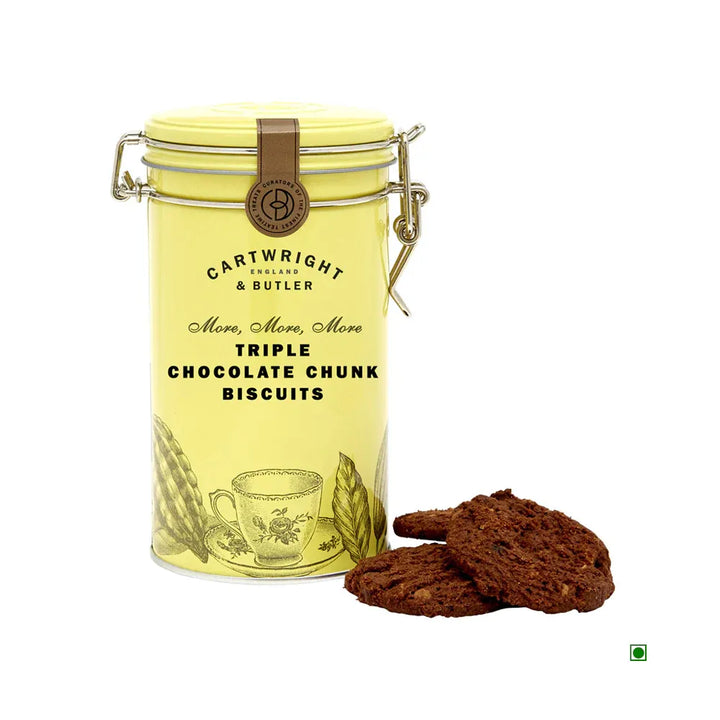 Cartwright & Butler Triple Chocolate Chunks Biscuits Tin 200g