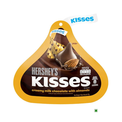 Hershey Kisses With Almonds Pouch 82g
