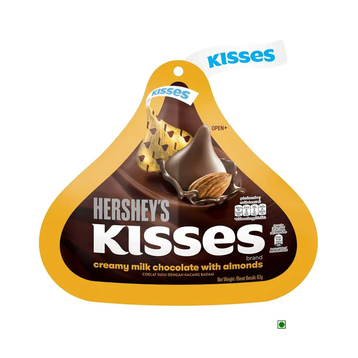 Hershey Kisses With Almonds Pouch 82g