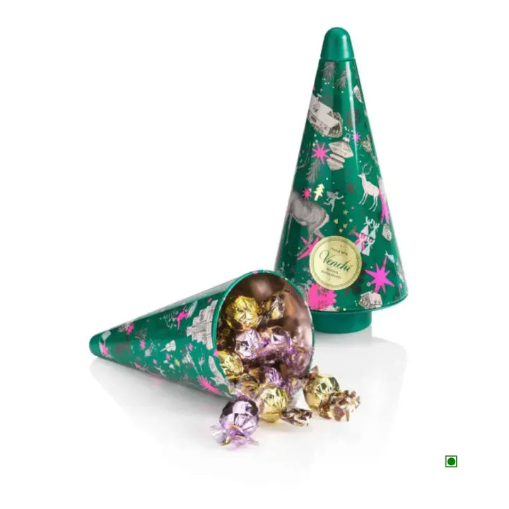 Venchi Christmas Anna Higgie Pine Metal Tin 112g