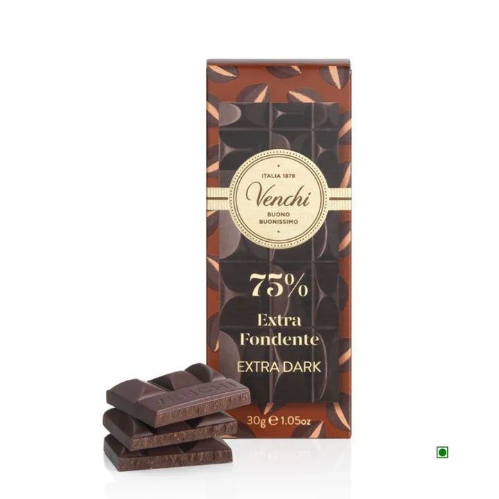 Venchi Mini 75% Extra Dark Chocolate Bar 30g