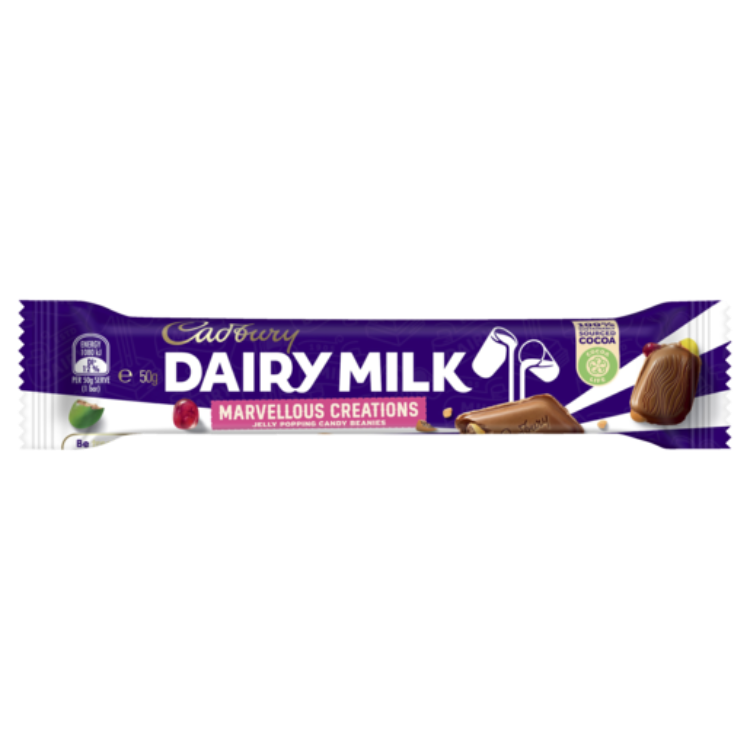 Cadbury Marvellous Jelly Popping Candy & Beanies Bar