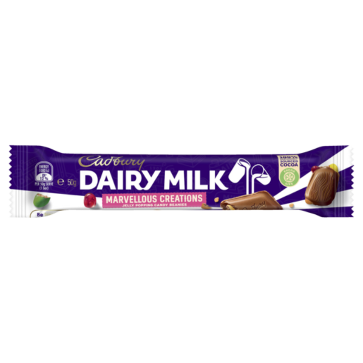 Cadbury Marvellous Jelly Popping Candy & Beanies Bar