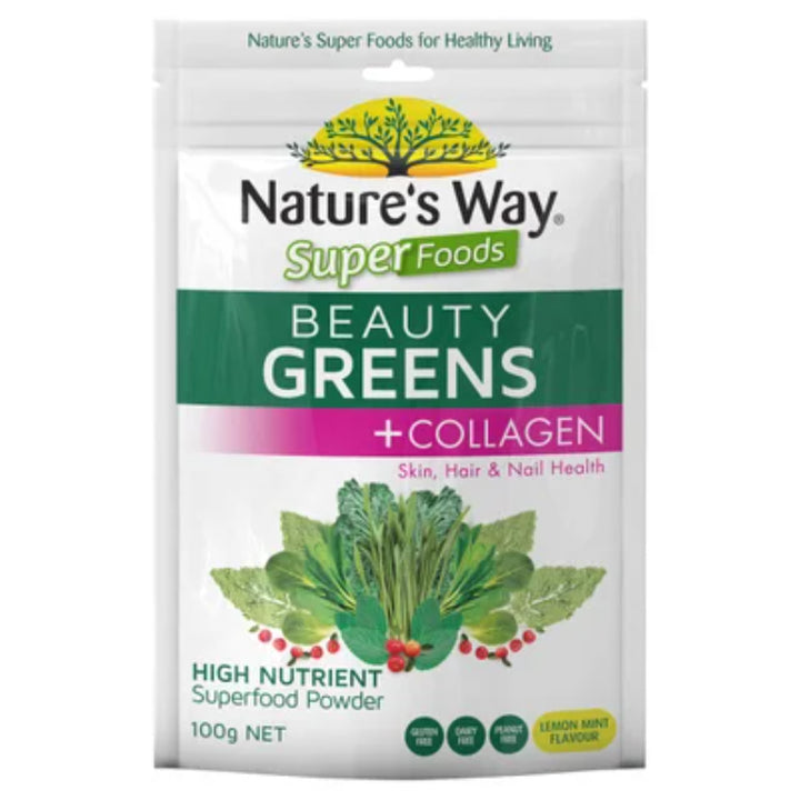 Nature’s Way Superfoods Beauty Greens + Collagen 100g