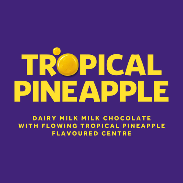 Cadbury Dairy Milk Tropical Pineapple milk chocolate block 180g